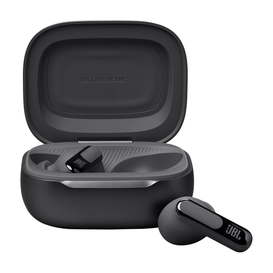 Live Beam 3 - Black - True wireless noise-cancelling closed-stick earbuds - Front